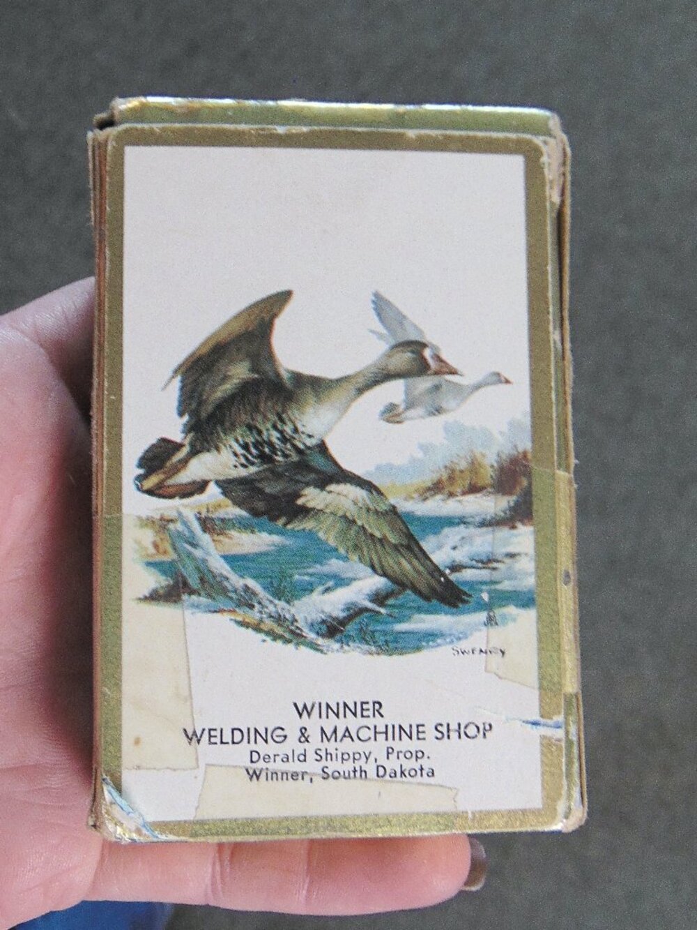 Vintage Brown & Bigelow Playing Cards Winner SD Advertising Deck